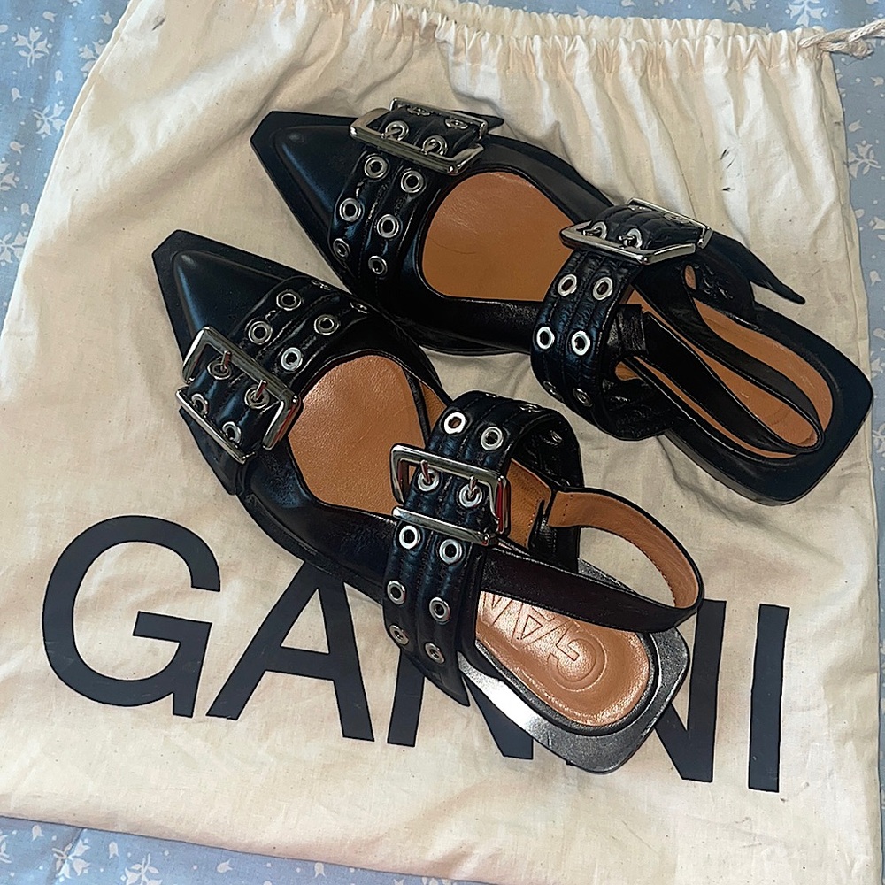 Ganni ballerina flats